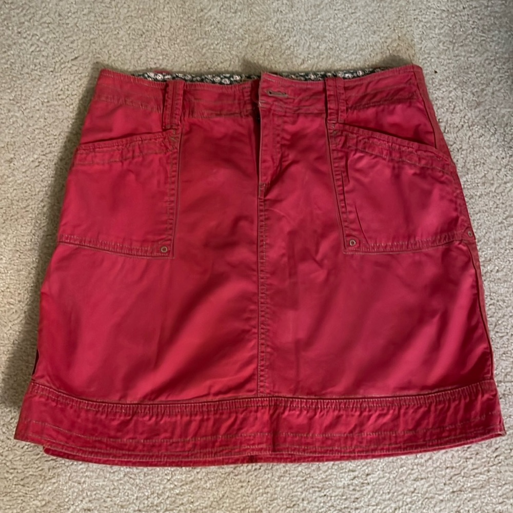 Adventura dark coral cotton skirt